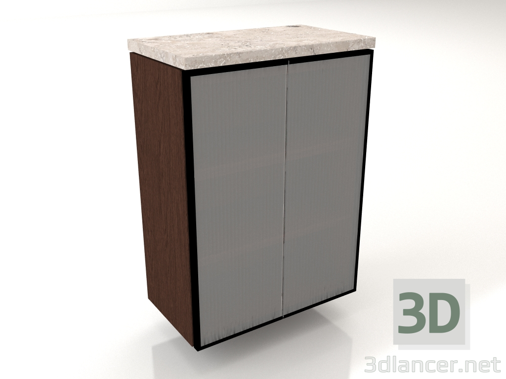 3d model Cabinet (narrow) 60 cm (option 2) - preview