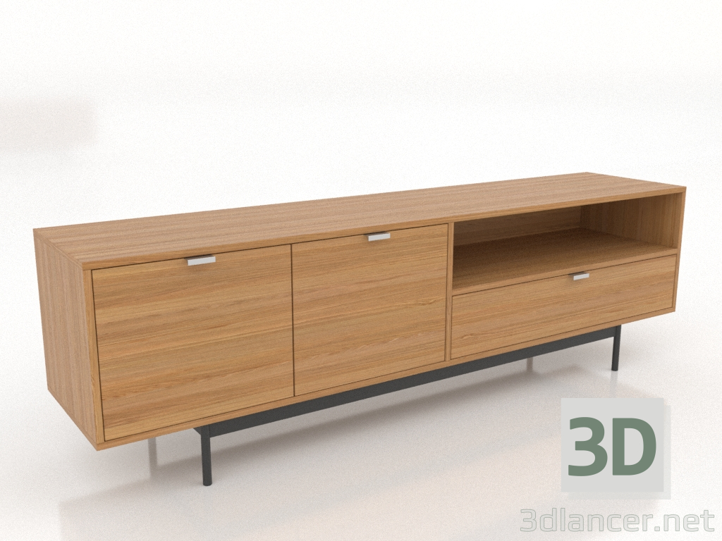3D Modell TV-Schrank 1800 mm (Eiche natur) - Vorschau 3D Modell TV-Schrank 1800 mm (Eiche natur) - Vorschau