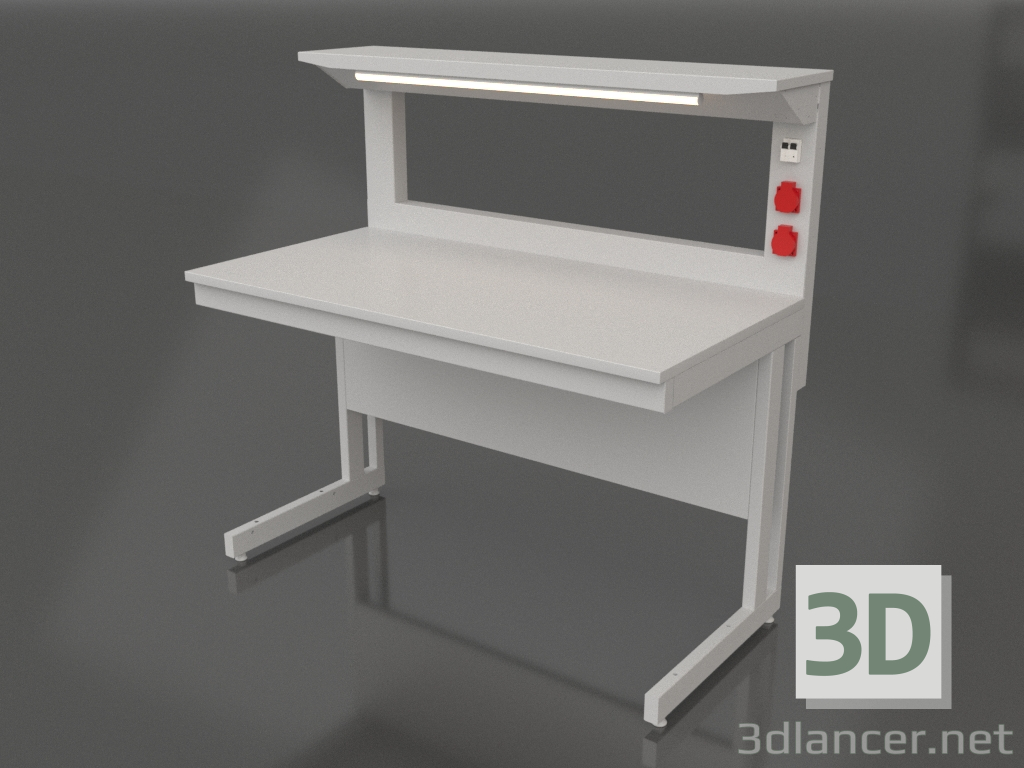 3D modeli 1200 CM 700 raflı laboratuvar masası - önizleme 3D modeli 1200 CM 700 raflı laboratuvar masası - önizleme