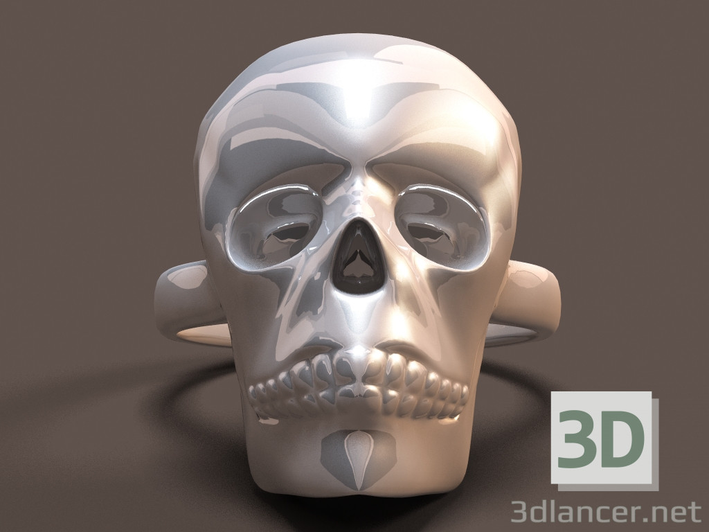 3d Ring in the shape of skulls model buy - render