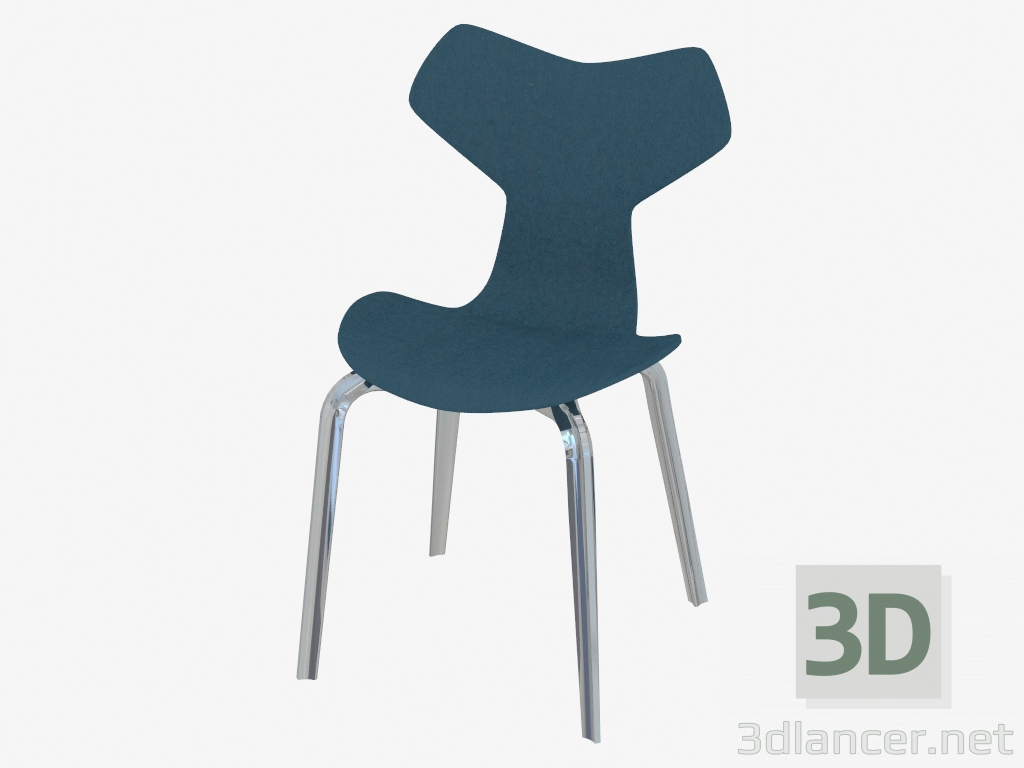3D modeli Büyük bacaklar Grand Prix ile döşemesiz sandalye - önizleme