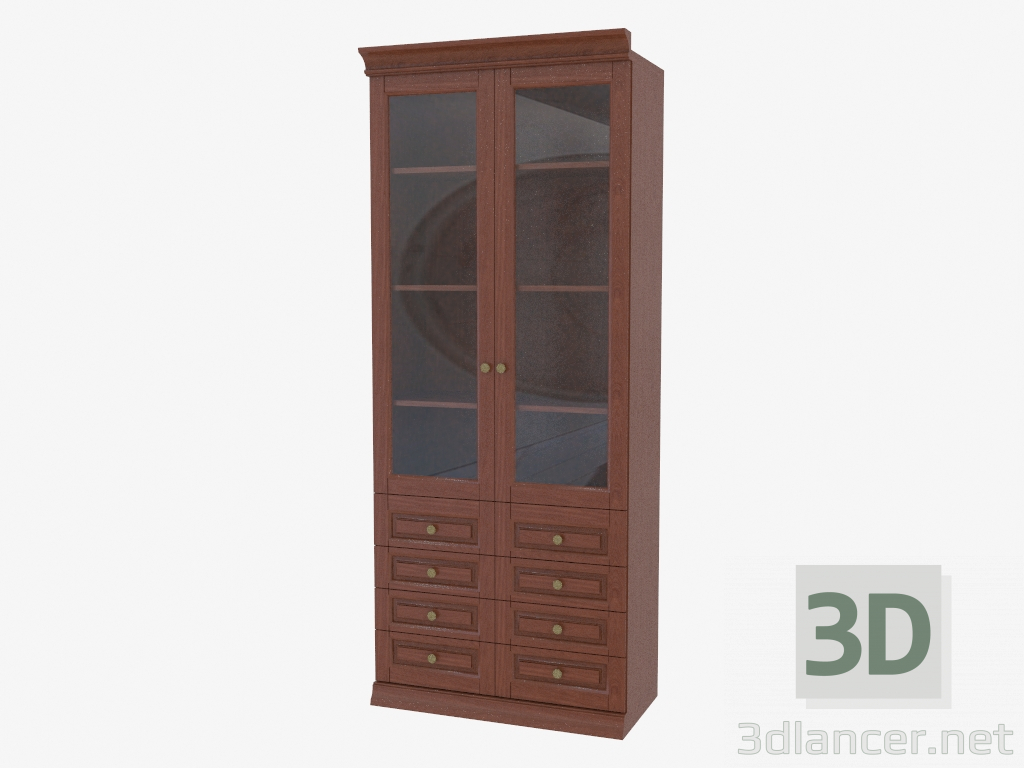 modèle 3D Bibliothèque à double vantail (3841-05) - preview