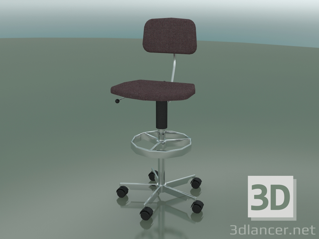 3D modeli Kumaş döşemeli sandalye (2534-D) - önizleme
