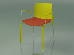 Chair 0450 (4 legs with armrests and a pillow on the seat, polypropylene PO00118, V13)