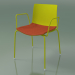 3D Modell Stuhl 0450 (4 Beine mit Armlehnen und einem Kissen auf dem Sitz, Polypropylen PO00118, V13) - Vorschau