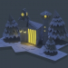 3d Lowpoly fairy-tale house model buy - render