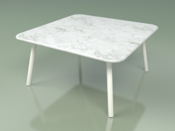 Столик кавовий 011 (Metal Milk, Carrara Marble)
