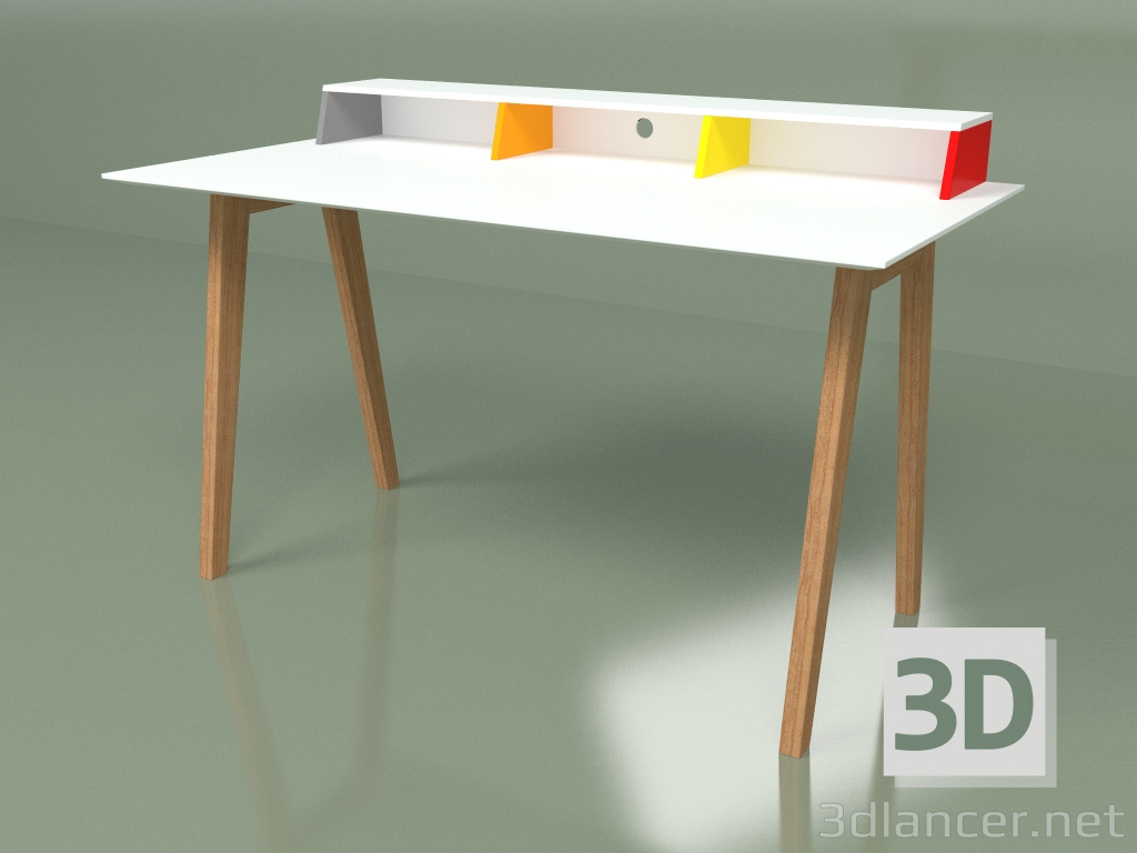 3D Modell Schreibtisch Aston (weiß) - Vorschau