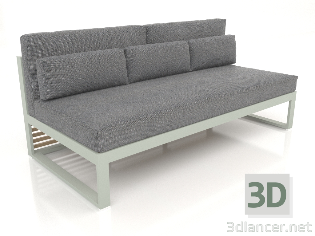 3D modeli Modüler kanepe, 4. bölüm, yüksek arkalık (Çimento grisi) - önizleme