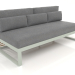 3D Modell Modulares Sofa, Abschnitt 4, hohe Rückenlehne (Zementgrau) - Vorschau