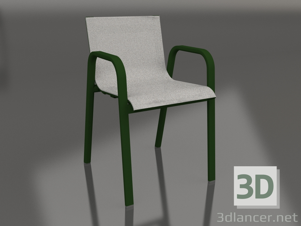 modello 3D Sedia da pranzo (Verde bottiglia) - anteprima