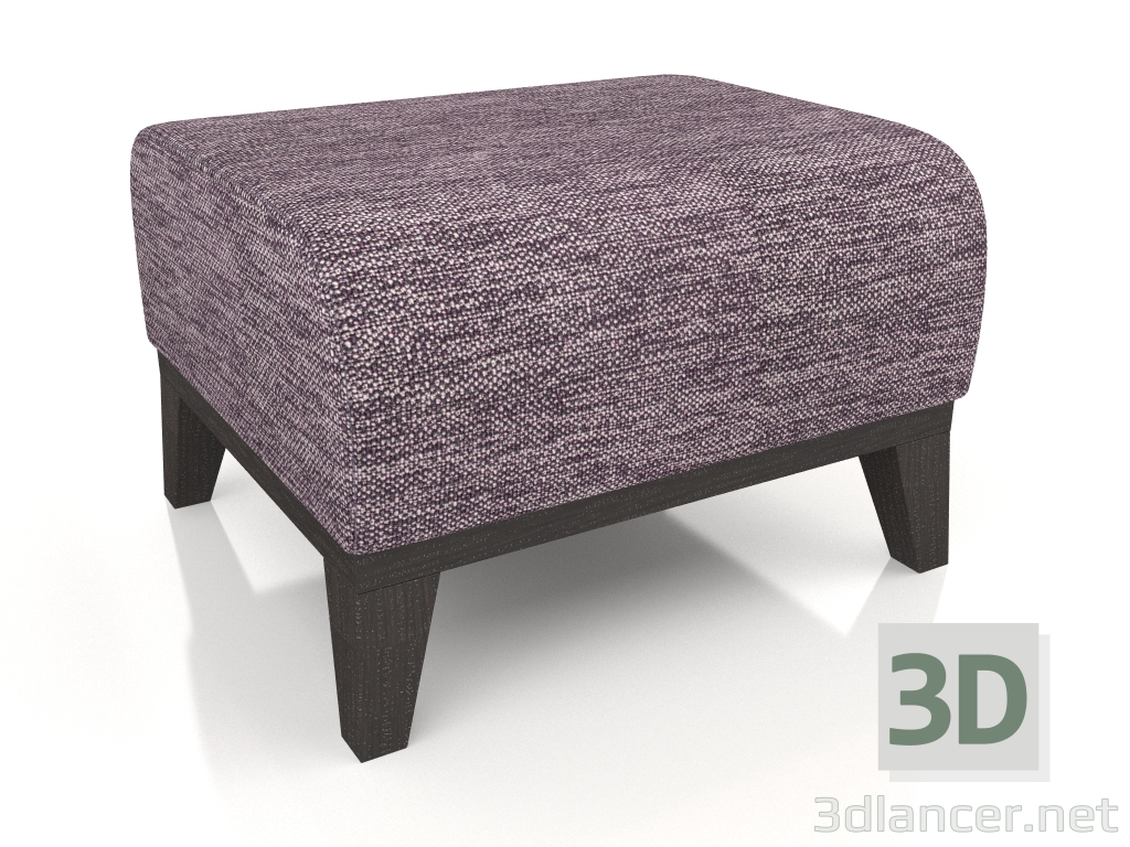 modèle 3D Pouf Prague (Gris) - preview