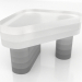 modèle 3D Table basse GLASS CANDY (noir-blanc) - preview