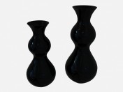 Vaso em estilo art deco em um desempenho escuro vaso B (2 peças)