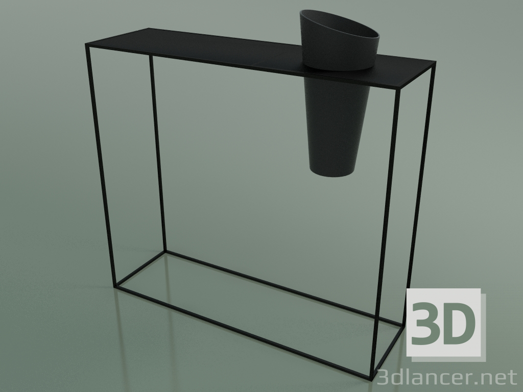 3D Modell Tulpenkonsole mit Vase (H 90 cm, 100X30 cm) - Vorschau