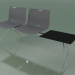 3d model Bench 2036 (double, with a table, polypropylene PO00412) - preview