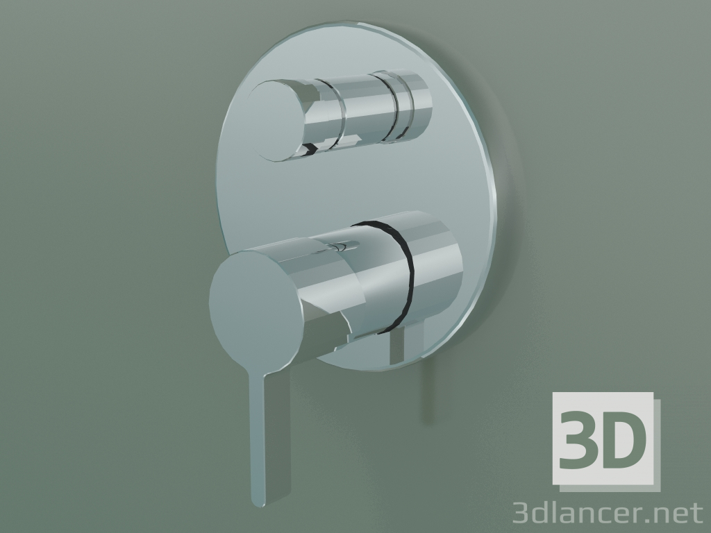 modello 3D Miscelatore monocomando vasca (31465000) - anteprima