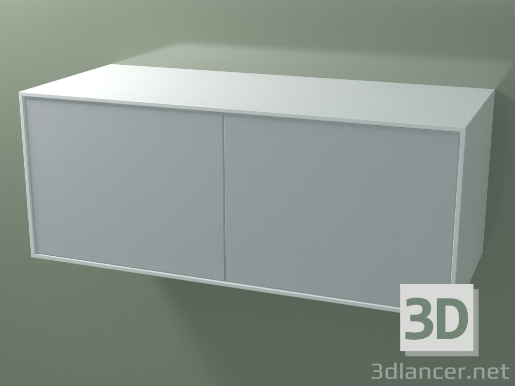 modèle 3D Boîte double (8AUEBB03, Glacier White C01, HPL P03, L 120, P 50, H 48 cm) - preview