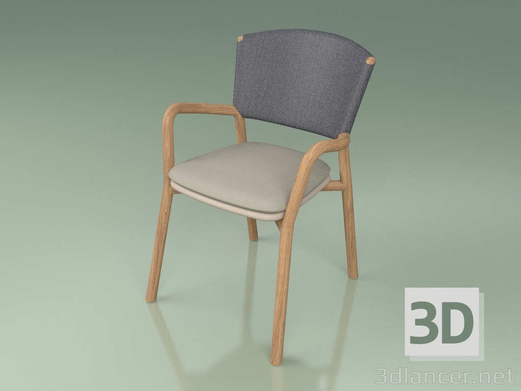 modello 3D Sedia 061 (grigio, talpa in resina poliuretanica) - anteprima