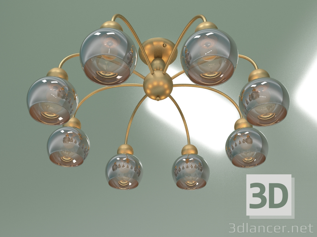 modello 3D Lampadario a soffitto 30148-8 (oro perla) - anteprima