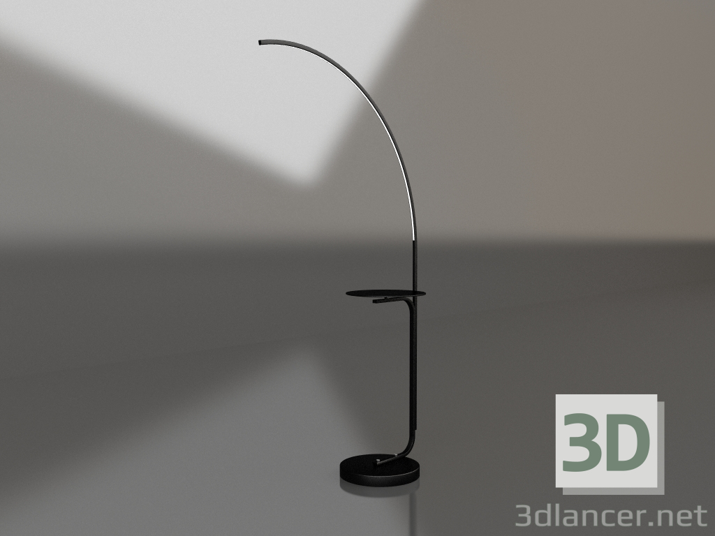 3d model Lámpara de pie Asen negra (08417.19) - vista previa