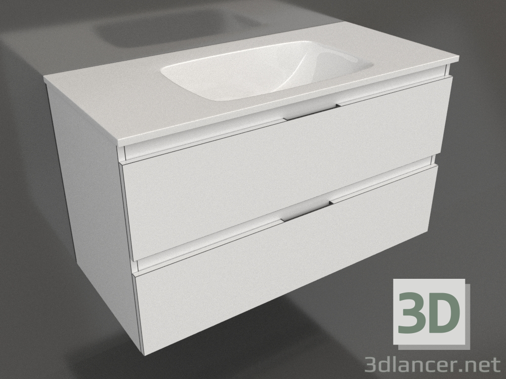 3d model Hanging cabinet 100 cm (ACC0110W) - preview