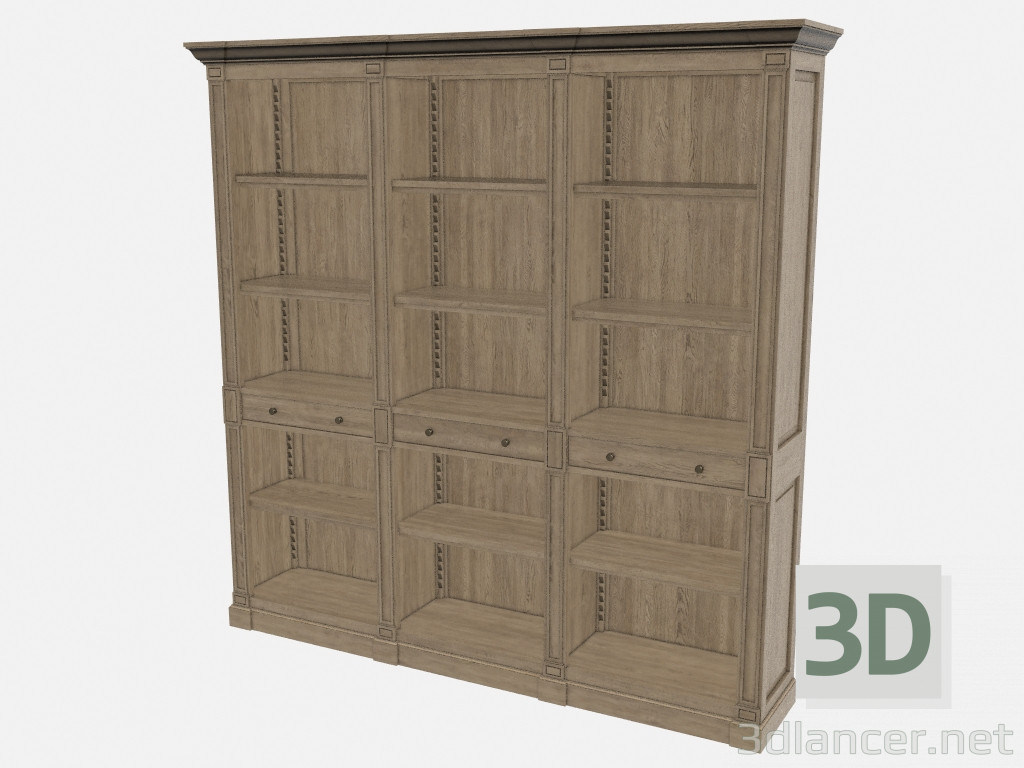 3D Modell Das Dreifache Bücherregal Aberdeen (502,008 L) - Vorschau