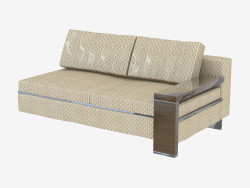 Elemento de um sofá modular duplo