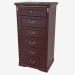 3d model Chest of drawers with six (678x1256x495) - preview