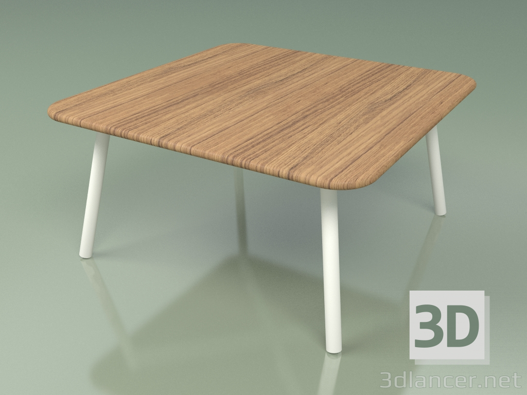 modello 3D Tavolino 011 (Metallo Latte, Teak) - anteprima