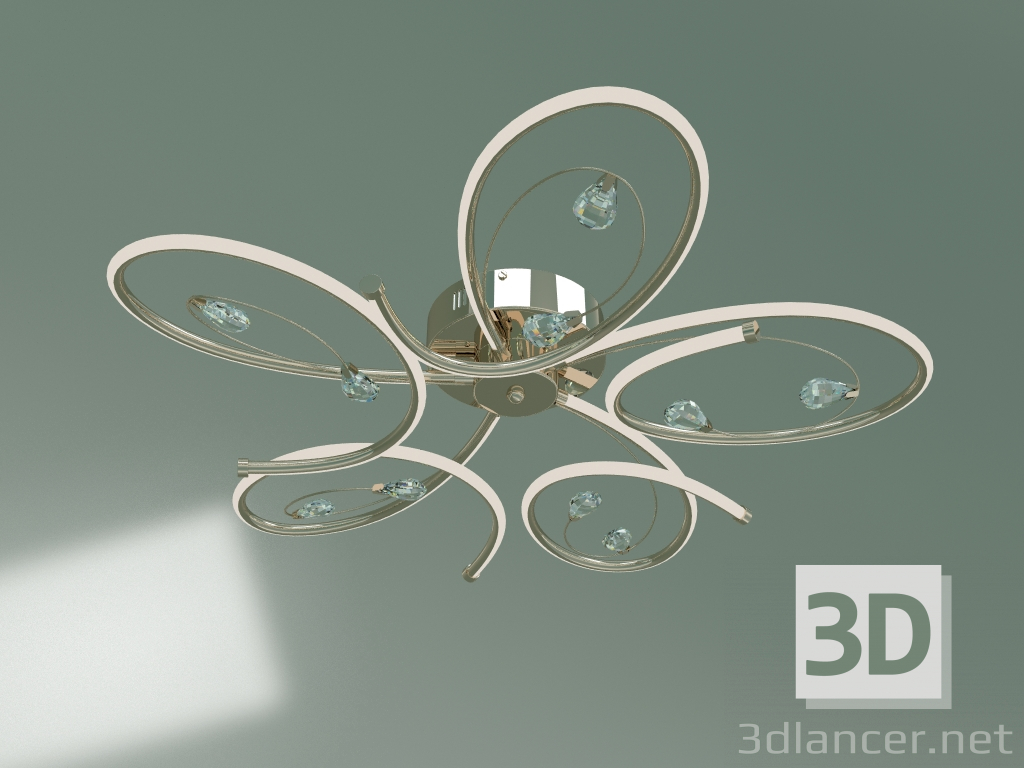 3d model Ceiling lamp 90099-5 (gold) - preview