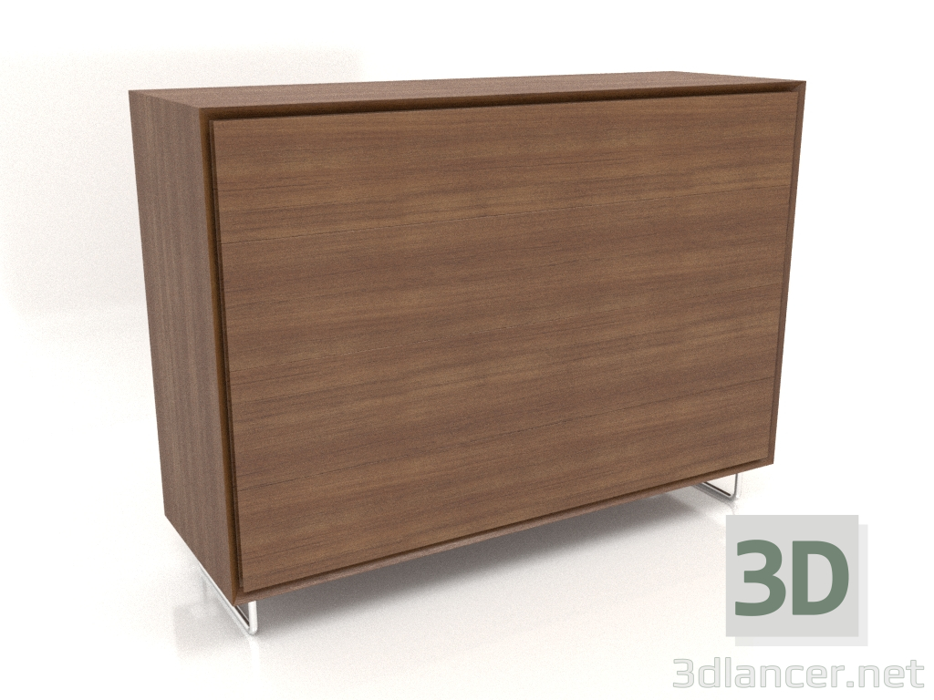 modello 3D Cassettiera TM 014 (1200x400x900, legno marrone chiaro) - anteprima
