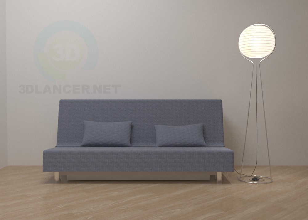 modèle 3D Canapé IKEA Bedinge - preview