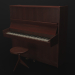 piano soviético 3D modelo Compro - render