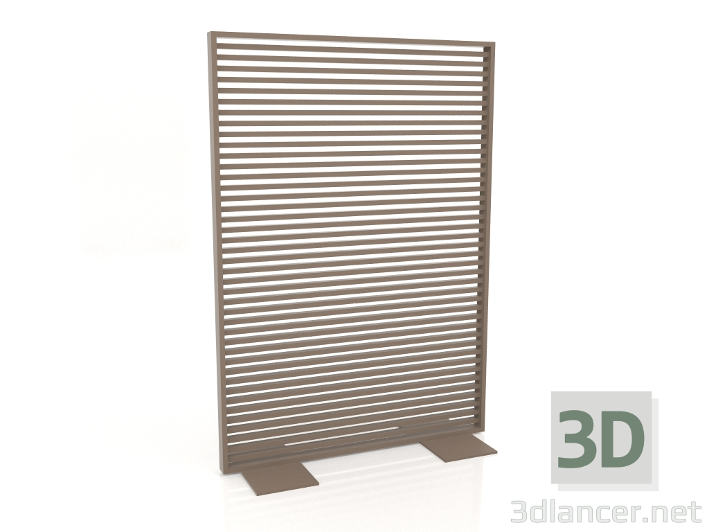3D Modell Aluminiumtrennwand 120x170 (Bronze) - Vorschau