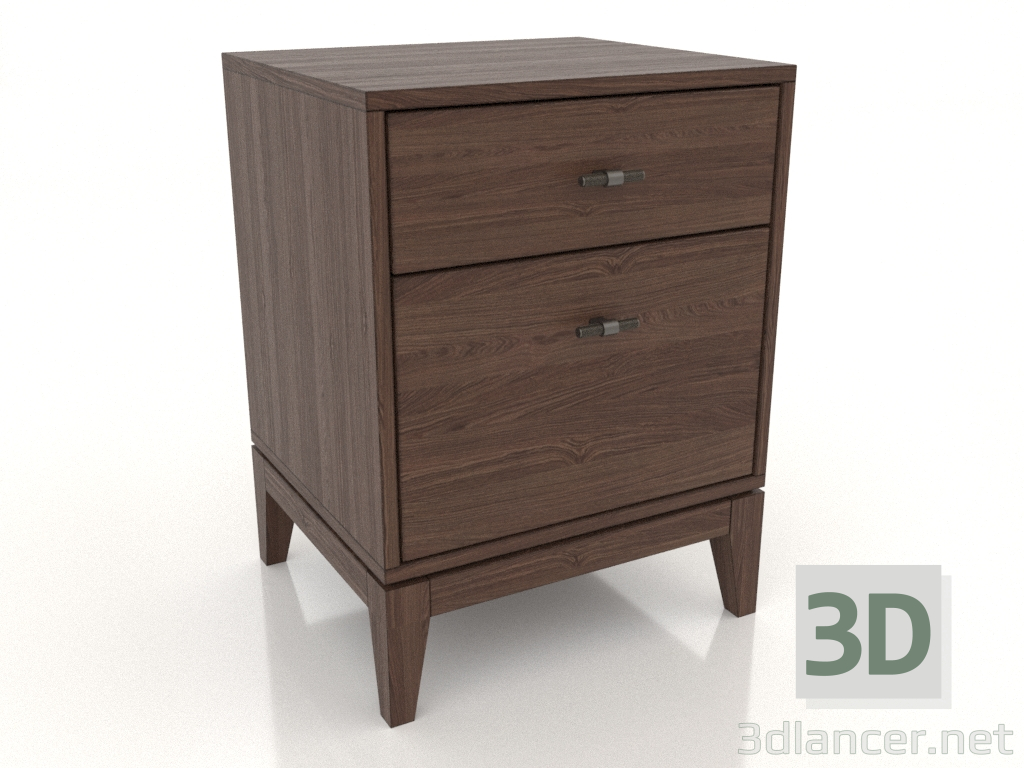 3D modeli Komodin 450 mm (koyu ceviz) - önizleme