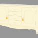 3D Modell Schrank mit zwei Türen und vier Schubladen NFR2203 - Vorschau