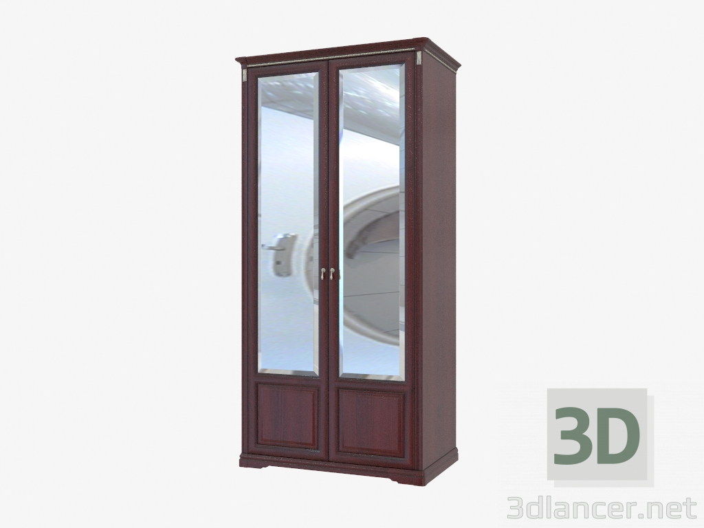 3d модель Шкаф гардеробный 2-х дверный (1162х2336х664) – превью