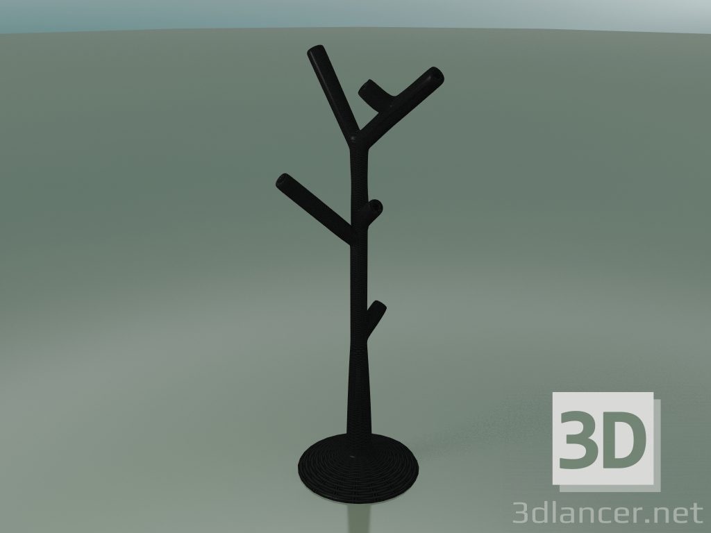 modello 3D Appendiabiti Corallo (nero) - anteprima