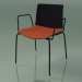 modello 3D Sedia 0450 (4 gambe con braccioli e cuscino sul sedile, polipropilene PO00109, V39) - anteprima