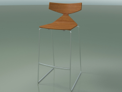 Stackable bar stool 3704 (Teak effect, CRO)