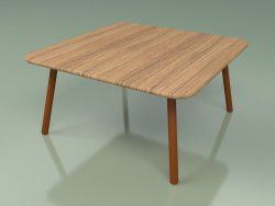 Coffee table 011 (Metal Rust, Teak)