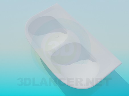 modelo 3D Fregadero doble - escuchar modelo 3D Fregadero doble - escuchar