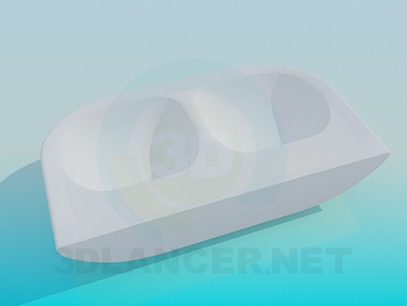 modelo 3D Fregadero doble - escuchar modelo 3D Fregadero doble - escuchar