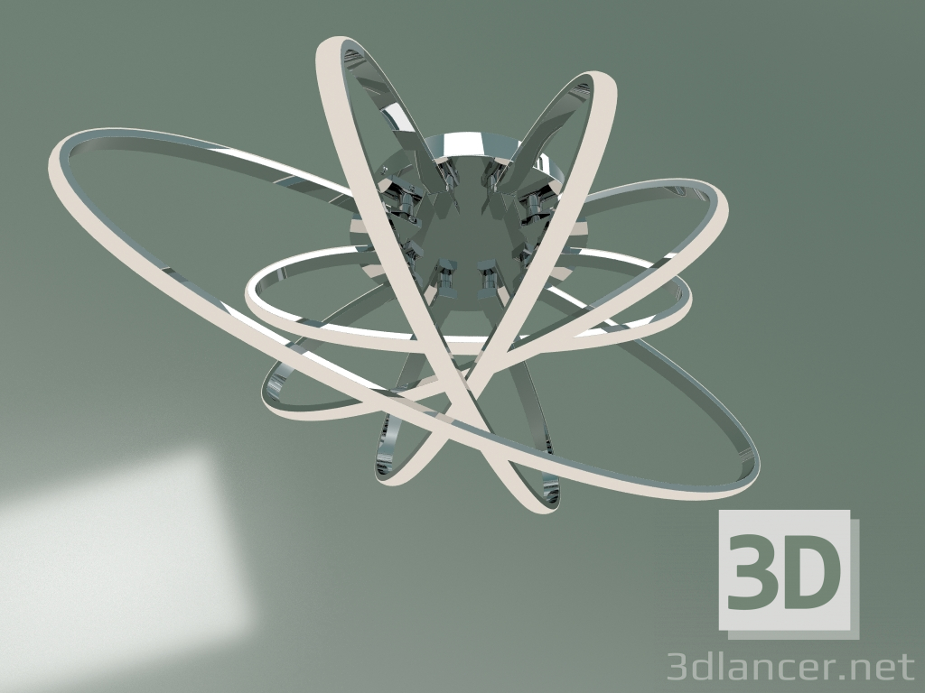 3D modeli Tavan LED lambası Evia 90100-5 (krom) - önizleme