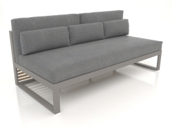 Modular sofa, section 4, high back (Quartz gray)