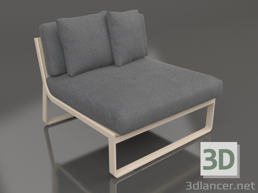 modello 3D Divano modulare, sezione 3 (Sabbia) - anteprima