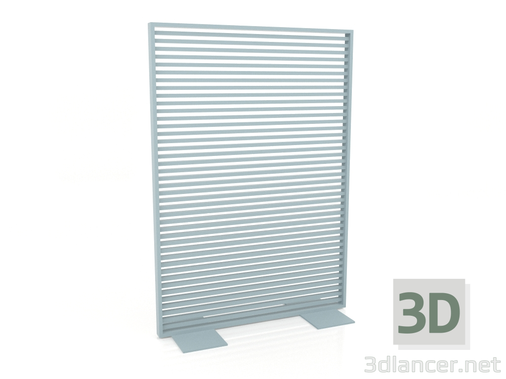 3D Modell Aluminiumtrennwand 120x170 (Blaugrau) - Vorschau