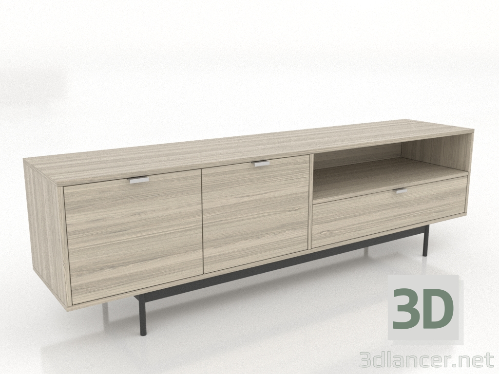 3d модель Тумба ТВ 1800 мм (освітлений дуб) – превью 3d модель Тумба ТВ 1800 мм (освітлений дуб) – превью