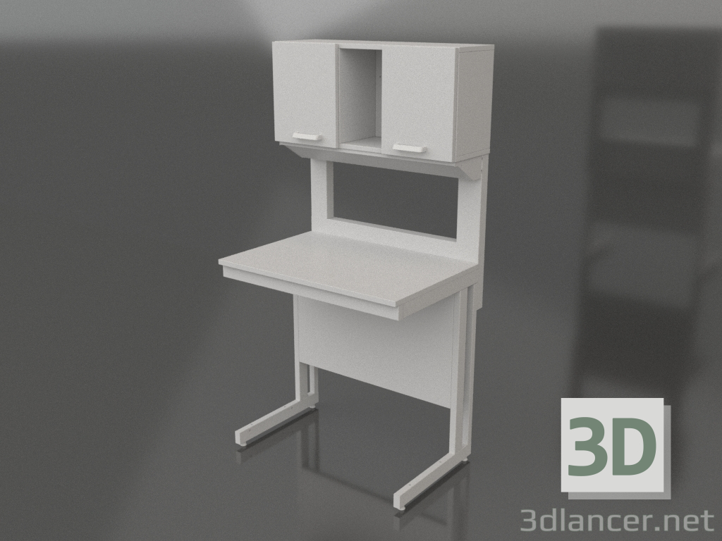 modello 3D Tavolo da laboratorio con mobiletto-sovrastruttura 900 CH 900 - anteprima modello 3D Tavolo da laboratorio con mobiletto-sovrastruttura 900 CH 900 - anteprima